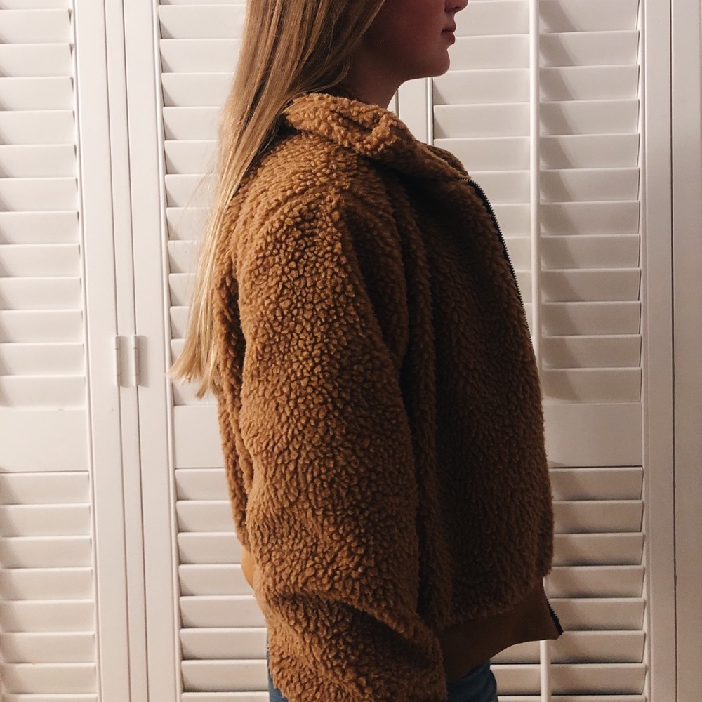 teddy style bomber jacket